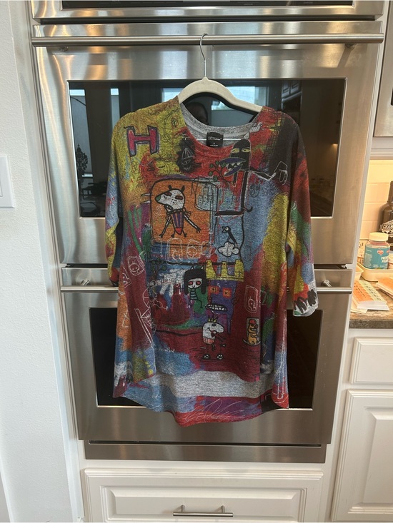 Inoah Tops - Inoah abstract art Women's Tunic Blouse size S made in USA GUC